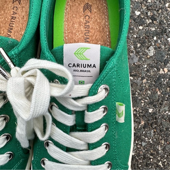 Cariuma Green Canvas OCA Low Men’s Size 7 1/2 Barely Used Very Good Condition - Picture 3 of 8